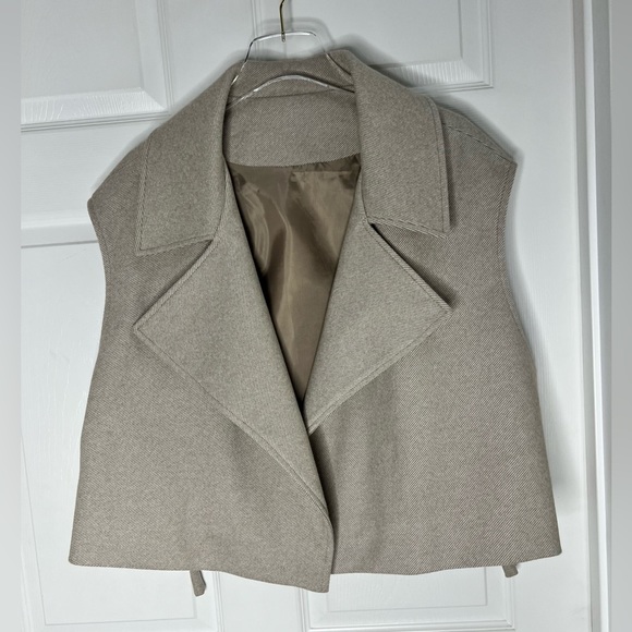 Neutral Taupe Women’s Vest Jacket Sz XXL - Picture 4 of 5